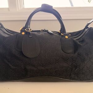 Gucci vintage web canvas XL zip duffle bag w/authenticity certificate. RARE